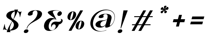 Bentoga Italic Medium Font OTHER CHARS