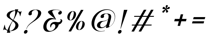 Bentoga Italic Thin Font OTHER CHARS