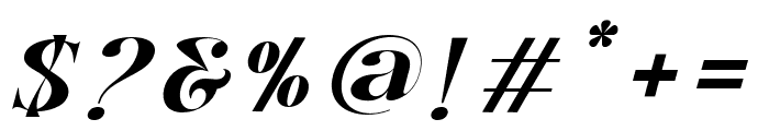 BentogaItalic-Medium Font OTHER CHARS