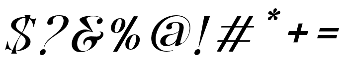BentogaItalic-Thin Font OTHER CHARS
