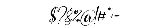 Benttaria Delissha Italic Font OTHER CHARS