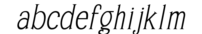 Beona Display Oblique Font LOWERCASE