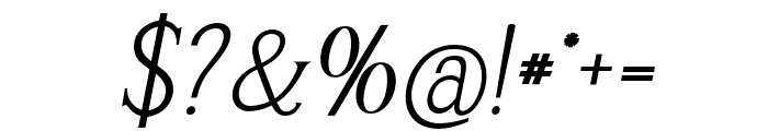 BeonaDisplay-Oblique Font OTHER CHARS
