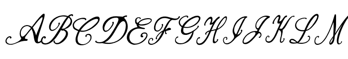 Bernadine Script Italic Font UPPERCASE