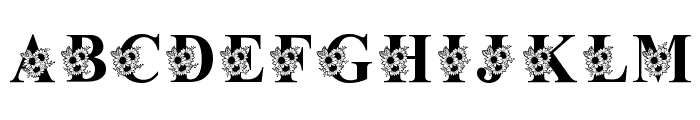 Bertha Flower Monogram Font LOWERCASE