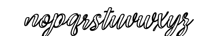 Bestop Glistening Outline Slant 12 Font LOWERCASE
