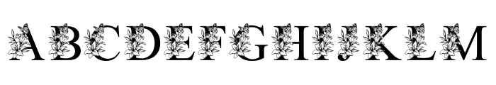 BettyFlowersMonogram Font UPPERCASE