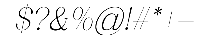Bevenida Light Italic Font OTHER CHARS