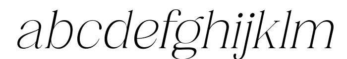 Bevenida Light Italic Font LOWERCASE