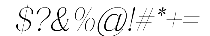 Bevenida-LightItalic Font OTHER CHARS