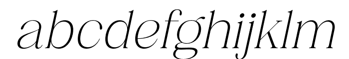Bevenida-LightItalic Font LOWERCASE
