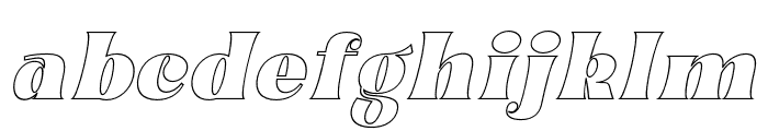 Beyond Worth Outline Italic Font LOWERCASE