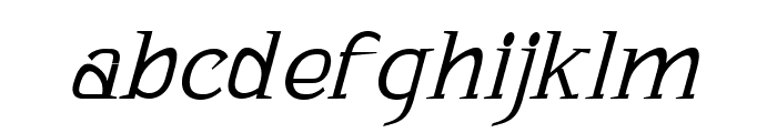 Bhattary Italic Extra Light Font LOWERCASE
