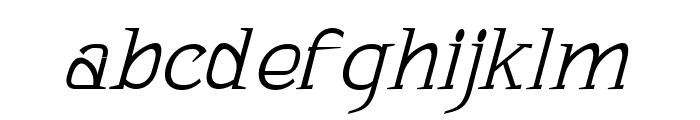 Bhattary Italic Thin Font LOWERCASE