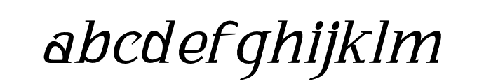 Bhattary-ItalicLight Font LOWERCASE