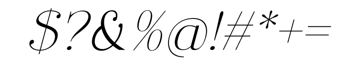 Bhinacle Italic Font OTHER CHARS