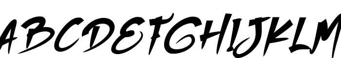 Bhutan Italic Font UPPERCASE