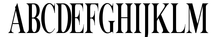 Bia Serif High SemBd UltraCond Font UPPERCASE