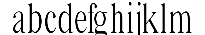 Bia Serif Low Light Condensed Font LOWERCASE