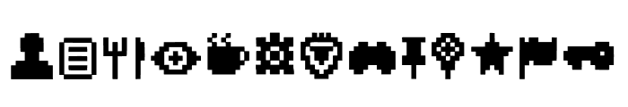 Big Pixel Icon Font UPPERCASE