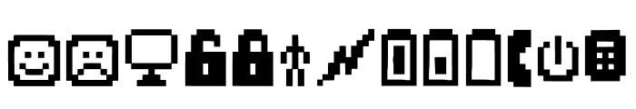 Big Pixel Icon Font UPPERCASE