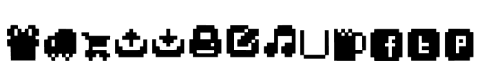 Big Pixel Icon Font LOWERCASE