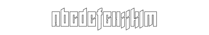 Bigbrother Outline Font LOWERCASE