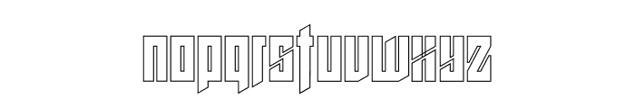 Bigbrother Outline Font LOWERCASE