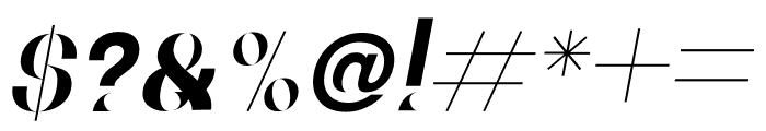 Bigbury Italic Font OTHER CHARS