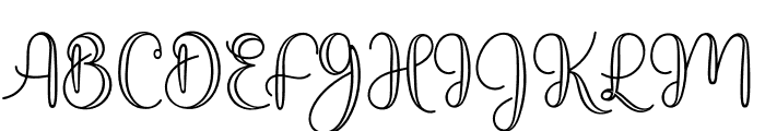 Bigcake Outline Font UPPERCASE