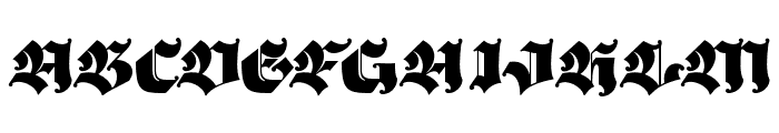 Bigfat gothic Regular Font UPPERCASE