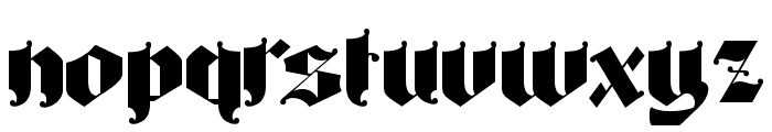 Bigfat gothic Regular Font LOWERCASE