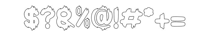 Bigfoot Cute Outline Font OTHER CHARS