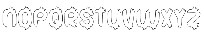 Bigfoot Cute Outline Font UPPERCASE