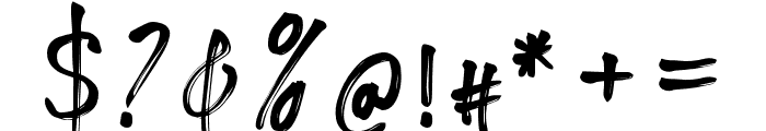 Bighsstreak Font OTHER CHARS