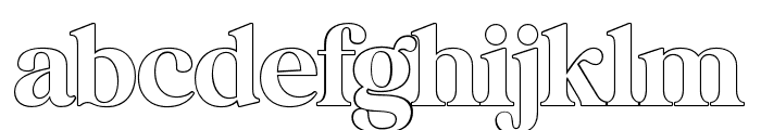 BigolaDisplayOutline-Regular Font LOWERCASE