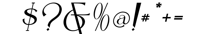 Bigrock-Italic Font OTHER CHARS