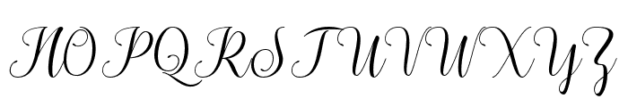 Bigshine Script Regular Font UPPERCASE