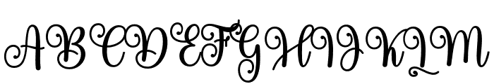 Bihgily Font UPPERCASE