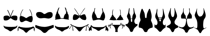 Bikini doodle Font UPPERCASE