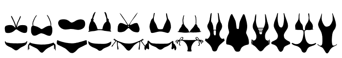 Bikini doodle Font LOWERCASE