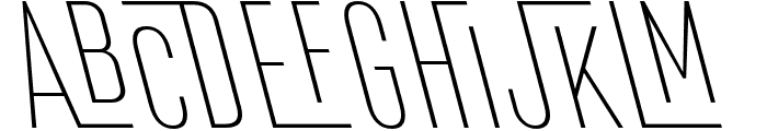 Bilgen Extra Light Left Font UPPERCASE