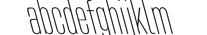 Bilgen Extra Light Left Font LOWERCASE