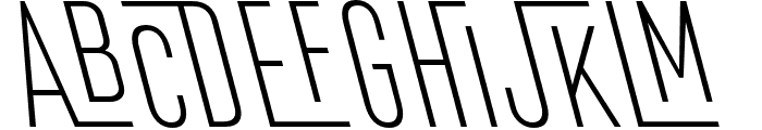 Bilgen Light Left Font UPPERCASE