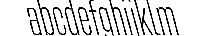 Bilgen Light Left Font LOWERCASE