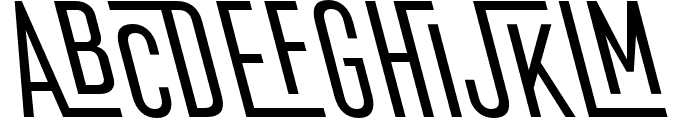 Bilgen Semi Bold Left Font UPPERCASE