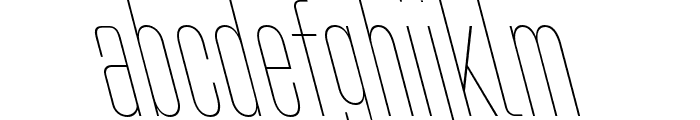 Bilgen Thin Left Font LOWERCASE