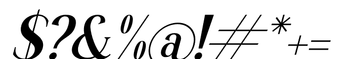 Bilment Italic Font OTHER CHARS