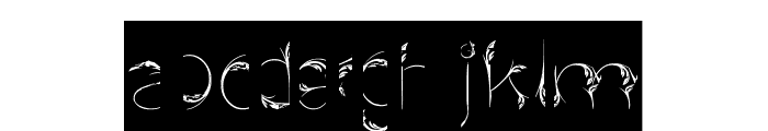 Bird Feather-Inverse Font LOWERCASE