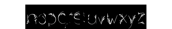 Bird Feather-Inverse Font LOWERCASE